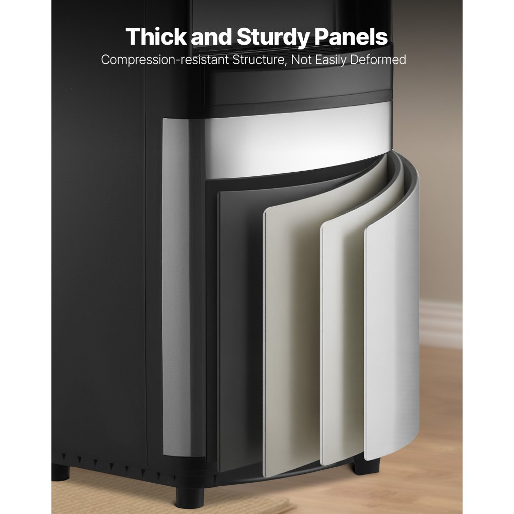 VEVOR Top Loading Water Cooler Dispenser, Hot and Cold Water Dispenser for 3 or 5 Gallons Bottles, Sturdy Stainless Steel and Child Security Lock, Ideal for Homes, Kitchens, Offices, Dorms, Black