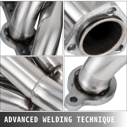 VEVOR Exhaust Header Set 1 3/4" Exhaust Turbo Headers, Stainless Steel Exhaust Manifold Headers, Shorty Engine Conversion LS Swap Exhaust Headers for Chevy LS1 LS2 LS3 LS6 LS10 SUV/Truck Car