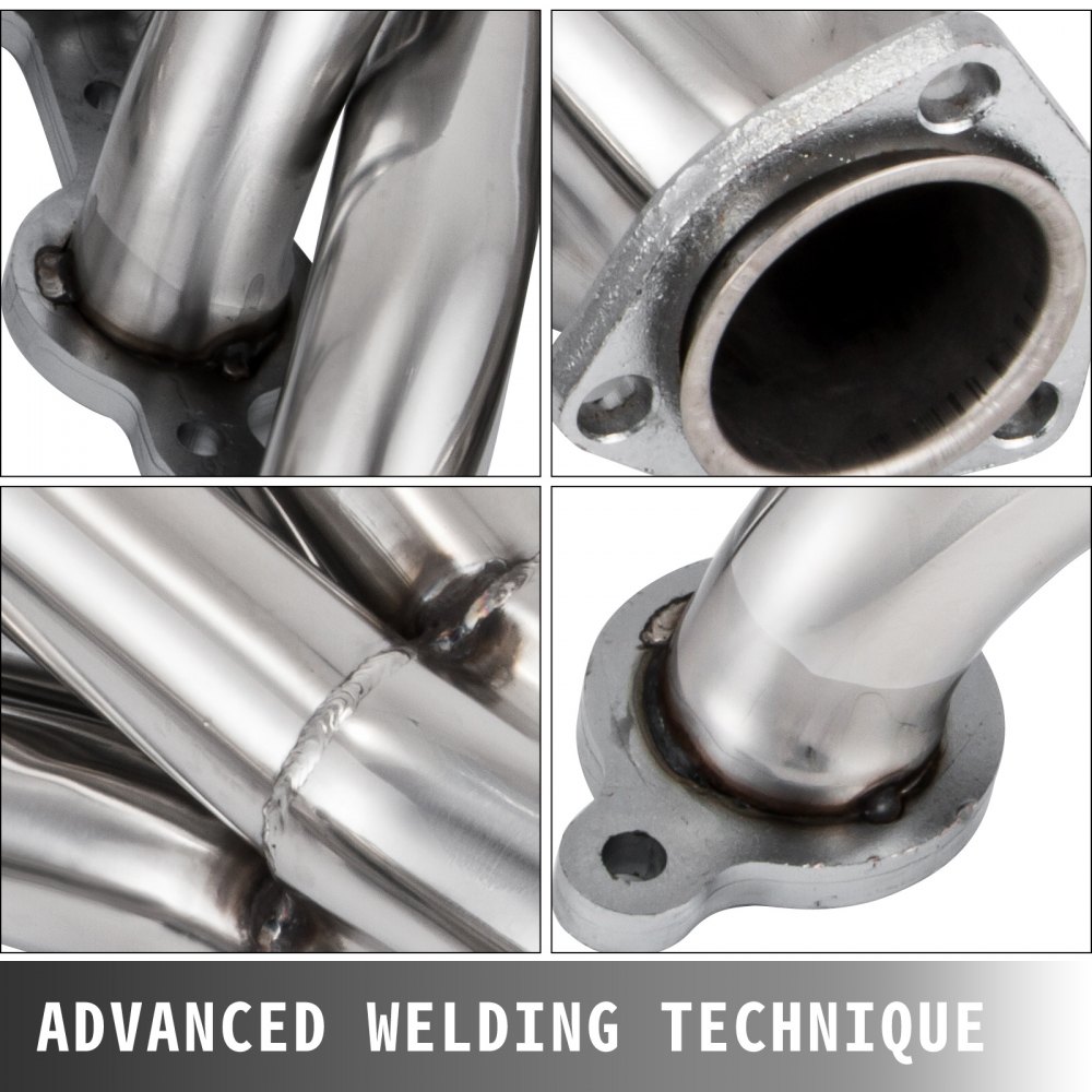 VEVOR eksoshodesett 1 3/4" eksos turbo topper, rustfritt stål eksos manifold topper, Shorty Engine Conversion LS Swap eksos topper for Chevy LS1 LS2 LS3 LS6 LS10 SUV/lastebil bil