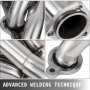 VEVOR Exhaust Header Set 44.45mm Exhaust Turbo Headers, Stainless Steel Exhaust Manifold Headers, Shorty Engine Conversion LS Swap Exhaust Headers for Chevy LS1 LS2 LS3 LS6 LS10 SUV/Truck Car