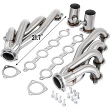 VEVOR Exhaust Header Set 1 5/8" Exhaust Turbo Headers, Stainless Steel Exhaust Manifold Headers, Shorty Engine Conversion LS Swap Exhaust Headers for Chevy Corvette 1963-1981 V8 Engines LS1 LS2 LS3 LS6 LS10 SUV/Truck Car