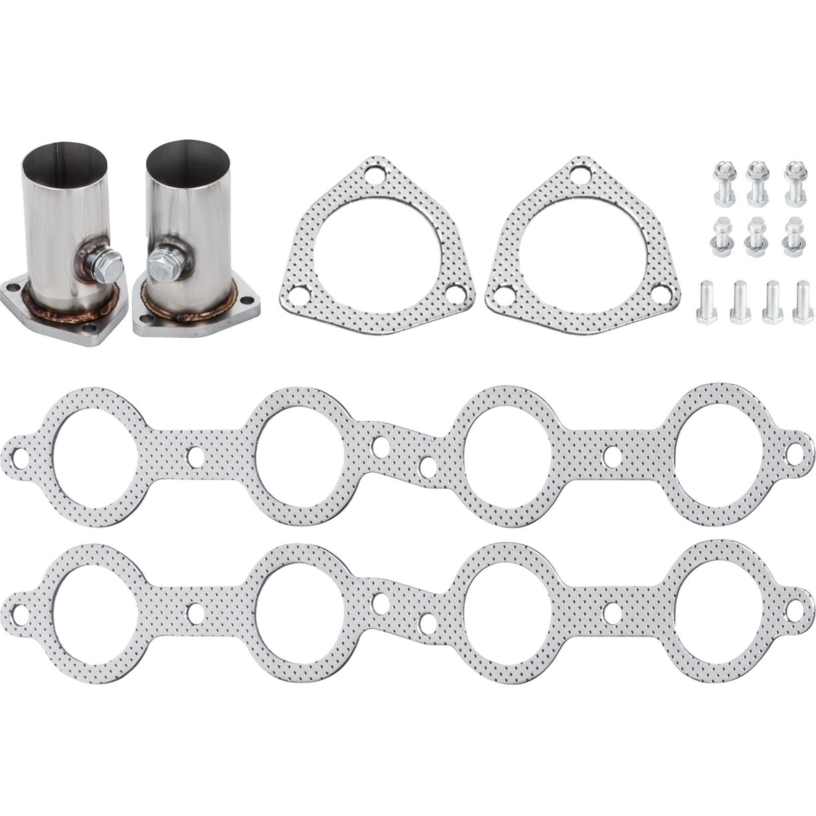 VEVOR eksoshodesett 1 3/4" eksos turbo topper, rustfritt stål eksos manifold topper, Shorty Engine Conversion LS Swap eksos topper for Chevy LS1 LS2 LS3 LS6 LS10 SUV/lastebil bil