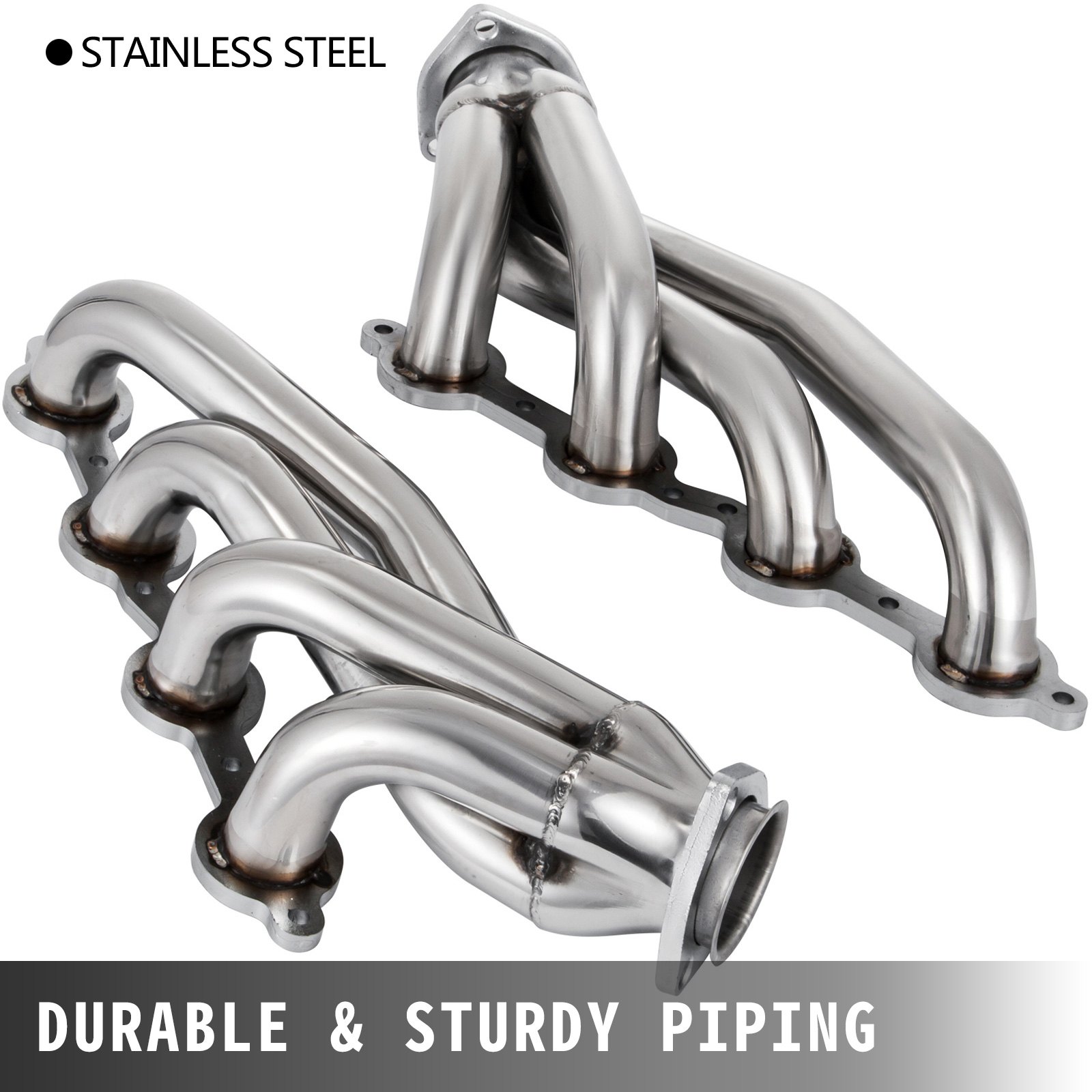 stainless steel VEVOR ls swap exhaust headers, durable and sturdy design.