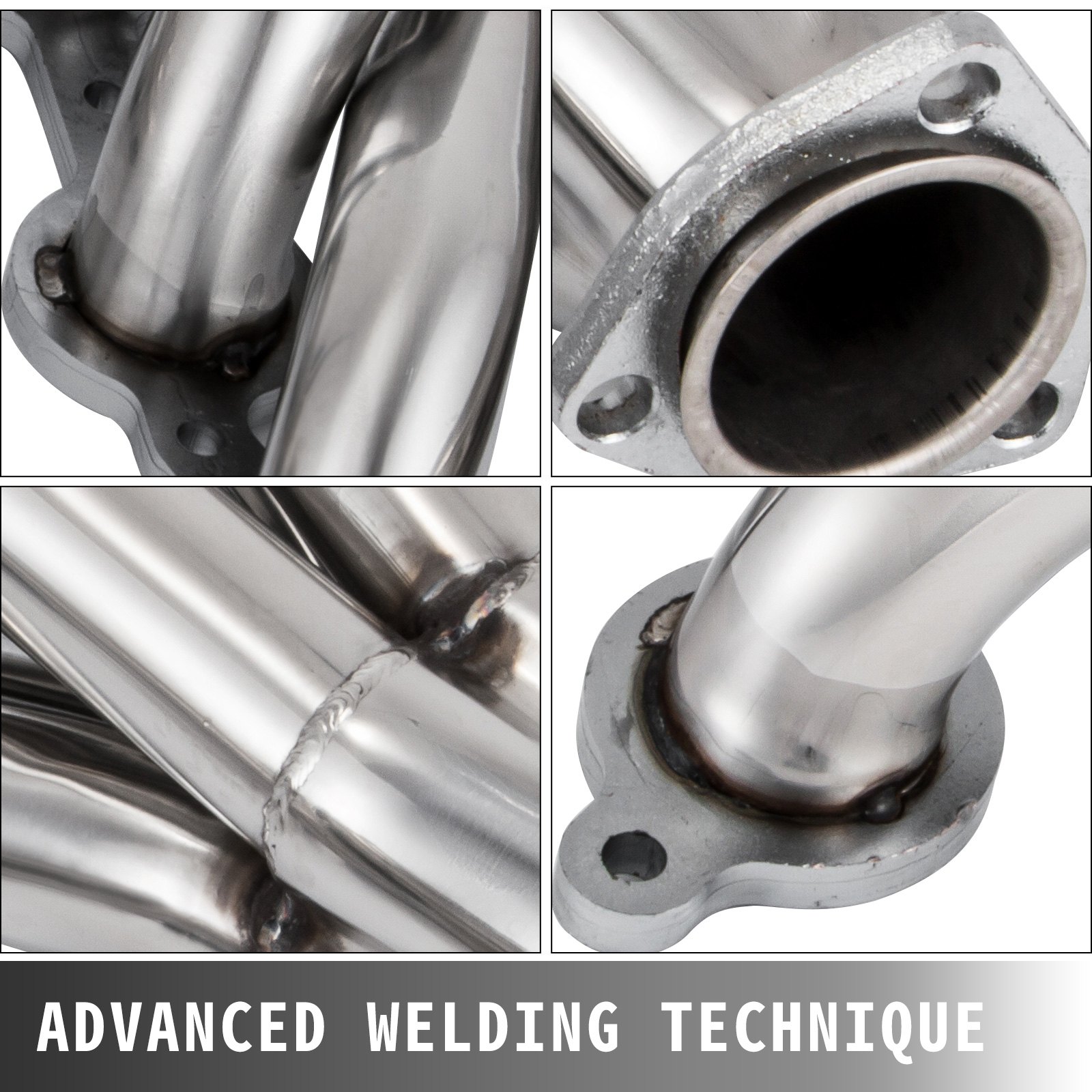 VEVOR Exhaust Header Set 1 3/4" Exhaust Turbo Headers, Stainless Steel Exhaust Manifold Headers, Shorty Engine Conversion LS Swap Exhaust Headers for Chevy LS1 LS2 LS3 LS6 LS10 SUV/Truck Car