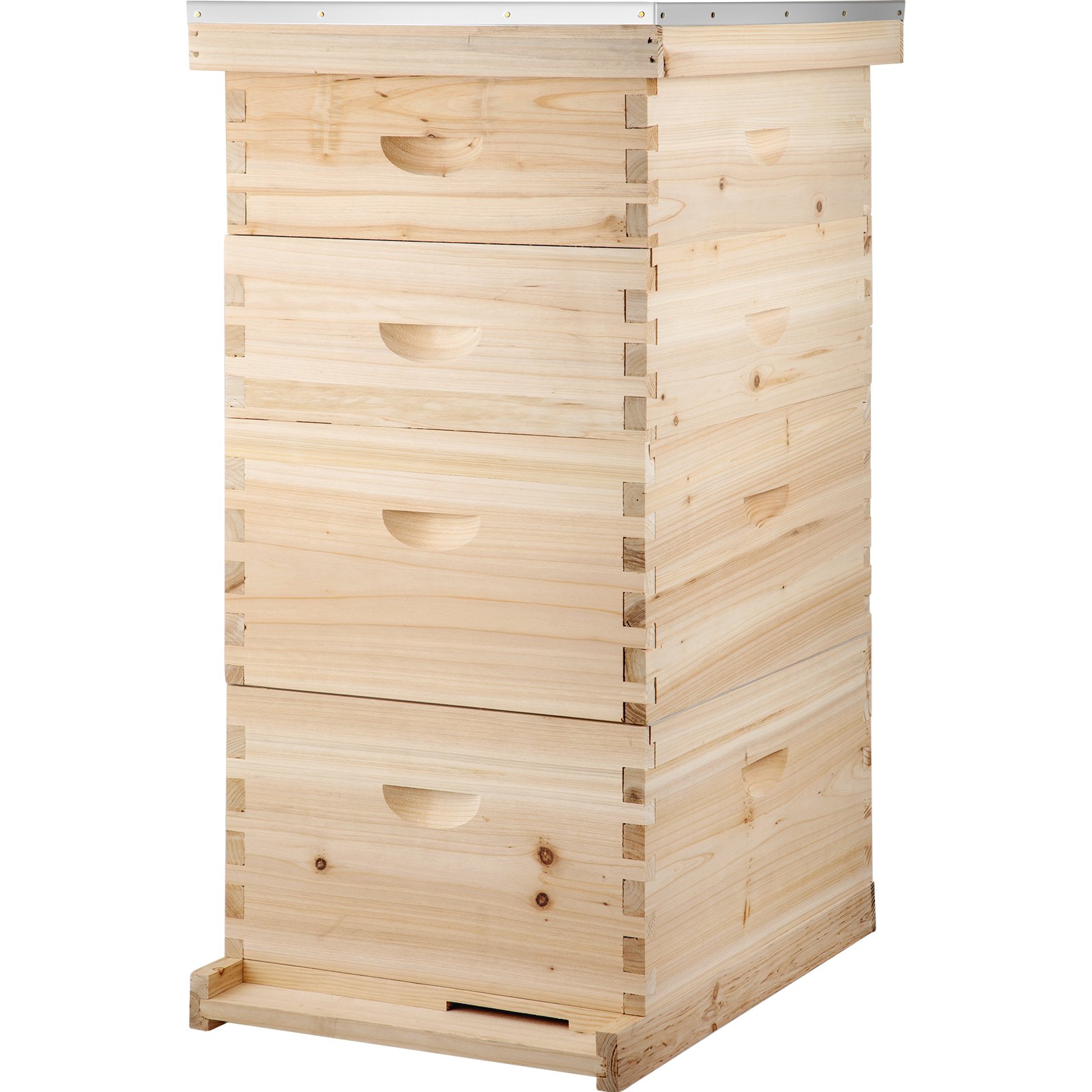 VEVOR Langstroth Bee Hive 4 Layer Langstroth Box 20 Frame Beehive Frames 2 Brood Box 2 Super Box Langstroth Beehive Kit