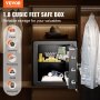 VEVOR Safe, 1.8 Cubic Feet Home Safe, Steel Security Safe with Digital Keypad and 2 Keys, Cabinet Safe with Fire-proof Bag, Protect Cash, Gold, Jewelry, Documents for Home, Hotel, 15.8x13x16.9 inches