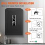 VEVOR Safe, 62.1 L Home Safe, Steel Security Safe with Fingerprint, Digital Keypad and 2 Keys, Cabinet Safe with Large Fire-proof Bag, Protect Cash, Gold, Jewelry, Documents, 40.1 x 33.0 x 60.0 cm