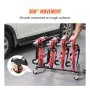 VEVOR Car Dolly Rack, Storage Rack with 360° Rotatable Wheels, Hydraulic Ratchet Trolley Jack Stand Organizer, Jack Stands Holder Storage Rack, 4-Dolly Capacity, Compatible with Most Dollies
