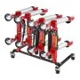 VEVOR Car Dolly Rack, Storage Rack with 360° Rotatable Wheels, Hydraulic Ratchet Trolley Jack Stand Organizer, Jack Stands Holder Storage Rack, 4-Dolly Capacity, Compatible with Most Dollies