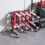 VEVOR Car Dolly Rack, Storage Rack with 360° Rotatable Wheels, Hydraulic Ratchet Trolley Jack Stand Organizer, Jack Stands Holder Storage Rack, 4-Dolly Capacity, Compatible with Most Dollies