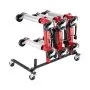 VEVOR Car Dolly Rack, Storage Rack with 360° Rotatable Wheels, Hydraulic Ratchet Trolley Jack Stand Organizer, Jack Stands Holder Storage Rack, 4-Dolly Capacity, Compatible with Most Dollies