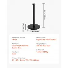 Paper Towel Holder Countertop Stainless Steel Paper Towel Stand for Kitchen