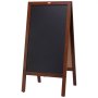 VEVOR A Frame Chalkboard Sign, Double-Sided Sidewalk Signs, Freestanding Vintage Wooden Chalk Board with Chalks & Magnetic Eraser, Rustic Brown Outdoor Sandwich Board, 20"x40", Kitchen Home Wedding
