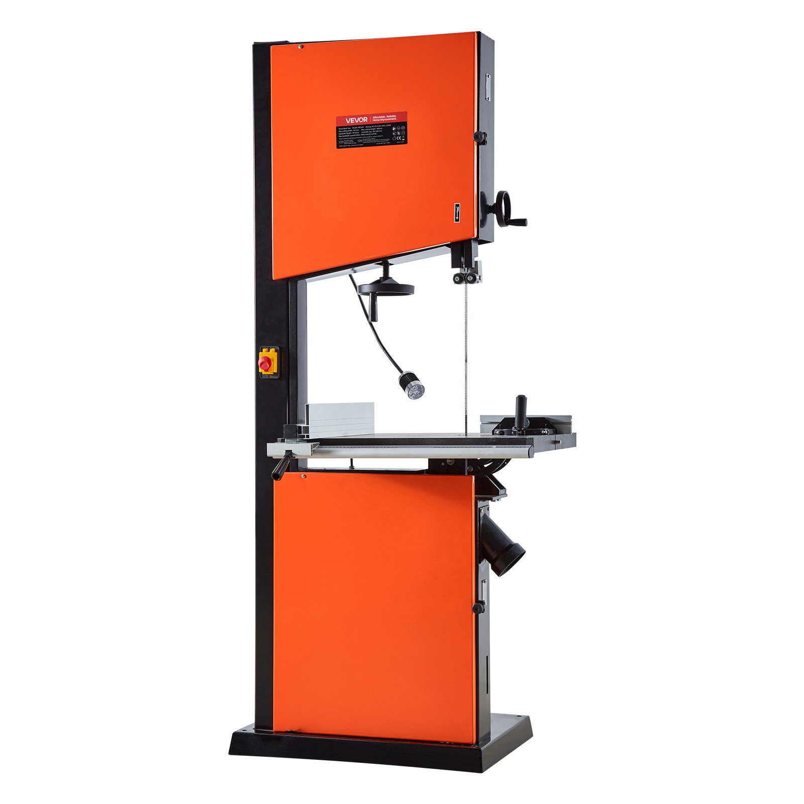 VEVOR Woodworking Bandsaw, 457 mm, Band Saw with 2240W 3HP Motor, 406 mm Maximum Cutting Height, 690 x 510 mm Cast Iron Table, with 360° Work Light, Miter Gauge, Fence, Band Saw for Woodworking