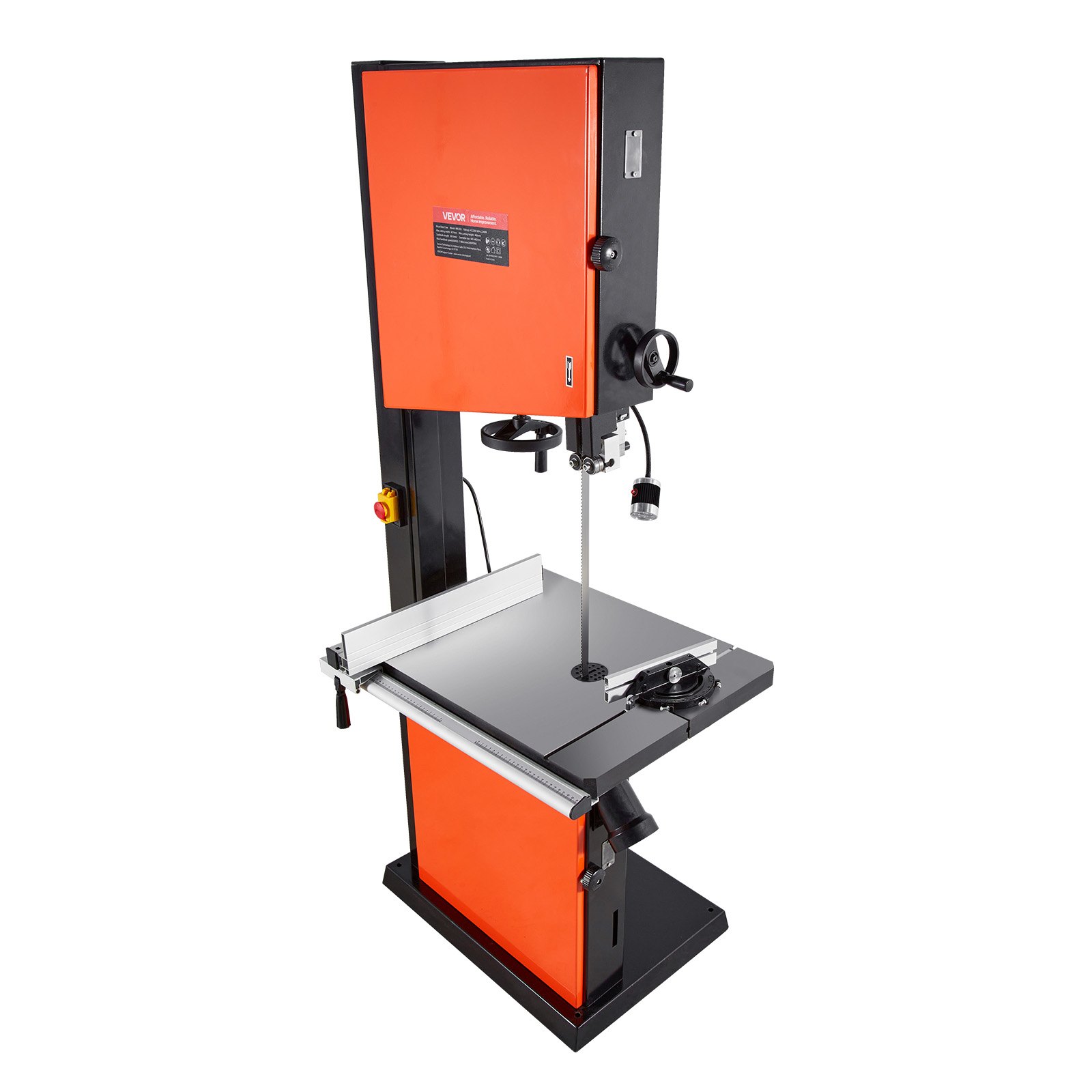 VEVOR Woodworking Bandsaw, 18-Inch, Band Saw with 2240W 3HP Motor, 16-Inch Maximum Cutting Height, 27.2 x 20 in Cast Iron Table, with 360° Work Light, Miter Gauge, Fence, Band Saw for Woodworking