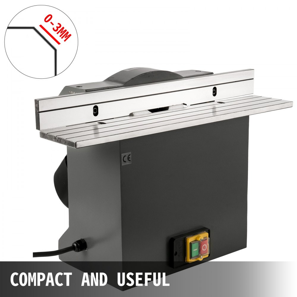 VEVOR Electric Chamfering Machine, Edge Milling Machine, 415V Deburring Tool, 550W Beveling Machine of 0-3mm Chamfering Height Range, 45° Angle Range with White Corundum Insert for Straight Edges