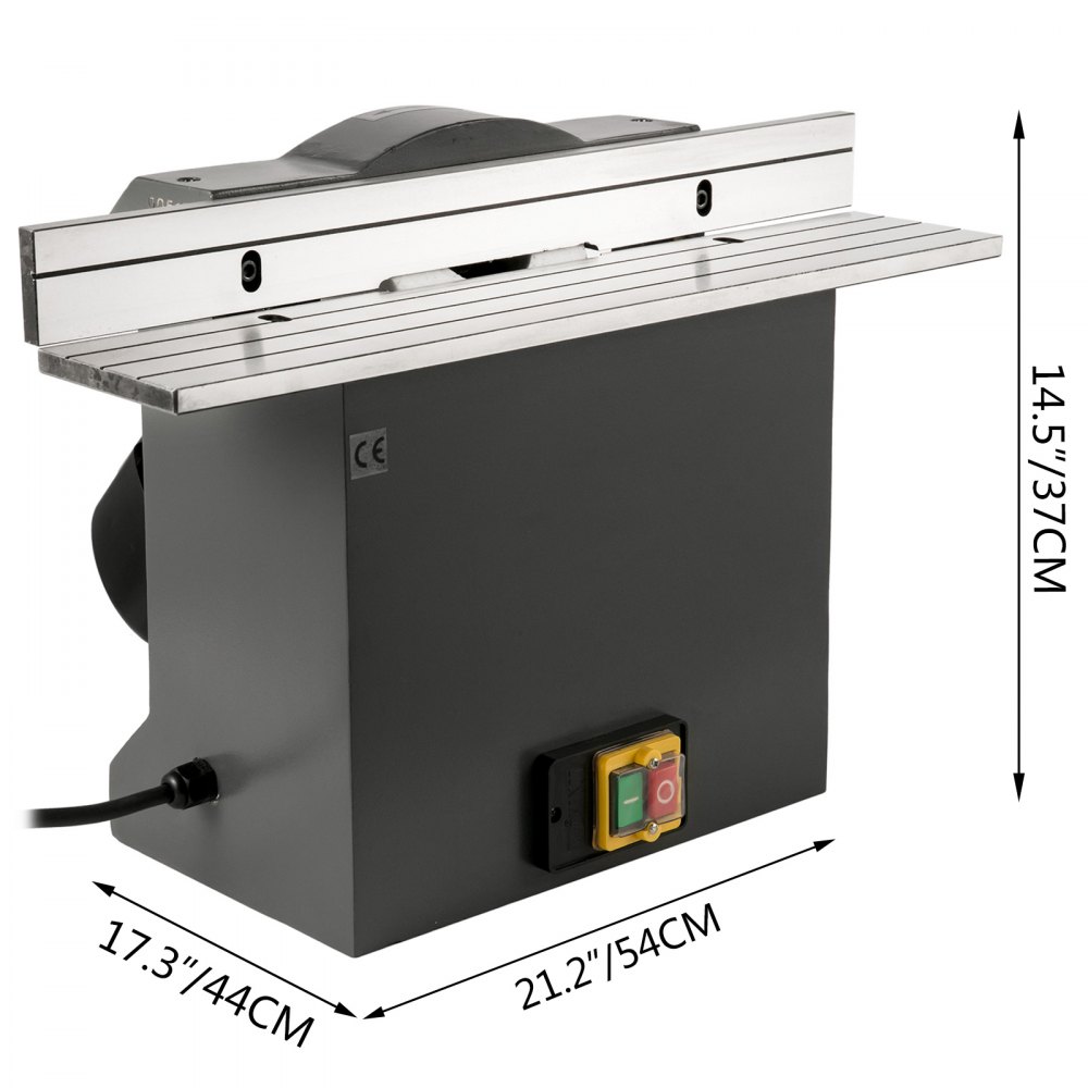 VEVOR Electric Chamfering Machine, Edge Milling Machine, 415V Deburring Tool, 550W Beveling Machine of 0-3mm Chamfering Height Range, 45° Angle Range with White Corundum Insert for Straight Edges
