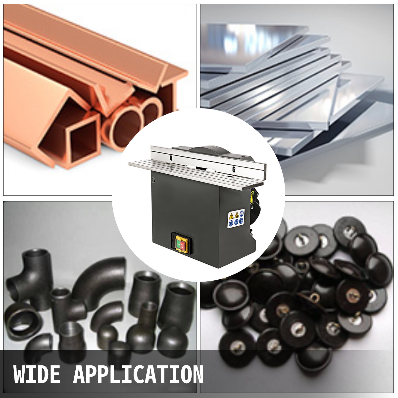 VEVOR Electric Chamfering Machine, Edge Milling Machine, 415V Deburring Tool, 550W Beveling Machine of 0-3mm Chamfering Height Range, 45° Angle Range with White Corundum Insert for Straight Edges