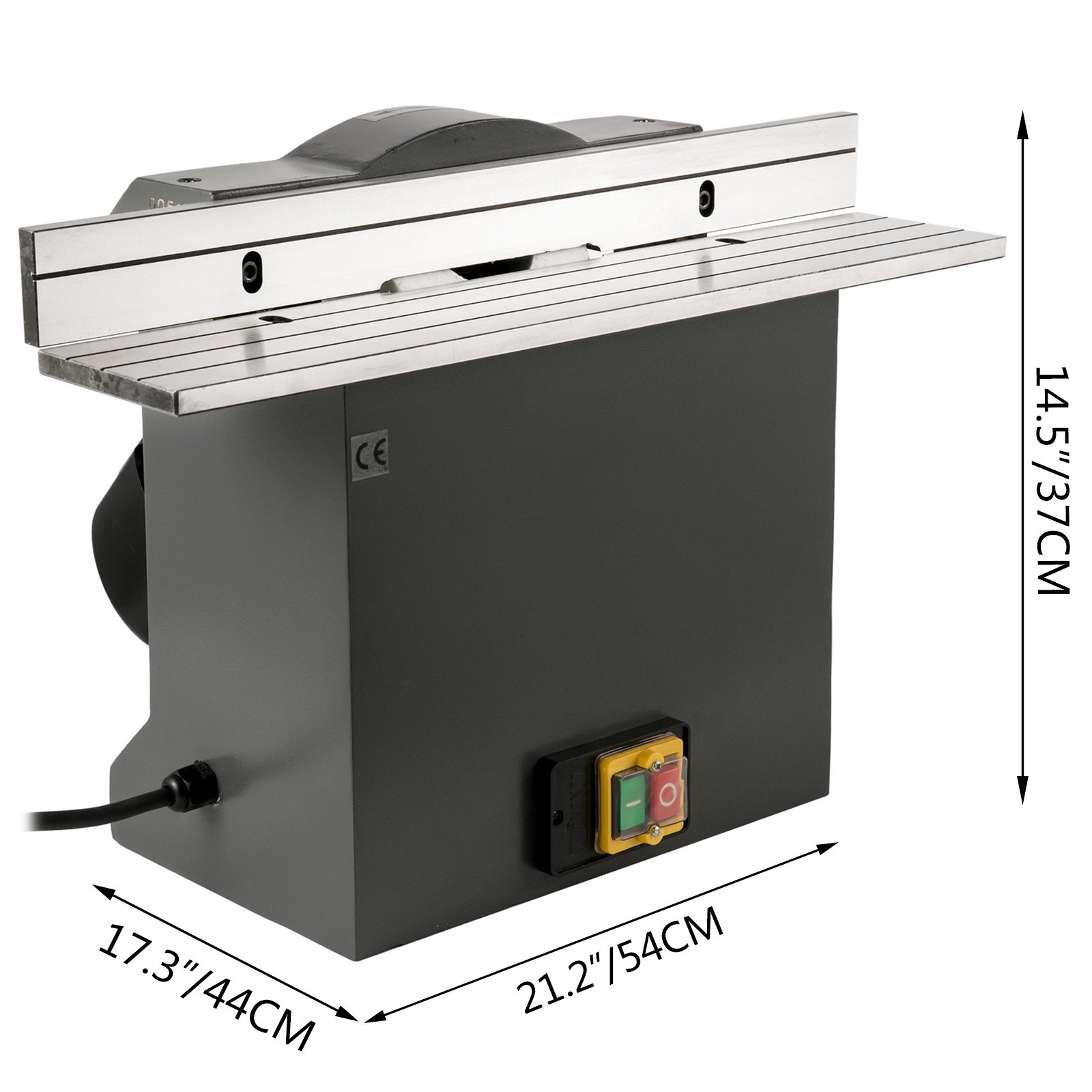 VEVOR Electric Chamfering Machine, Edge Milling Machine, 415V Deburring Tool, 550W Beveling Machine of 0-3mm Chamfering Height Range, 45° Angle Range with White Corundum Insert for Straight Edges