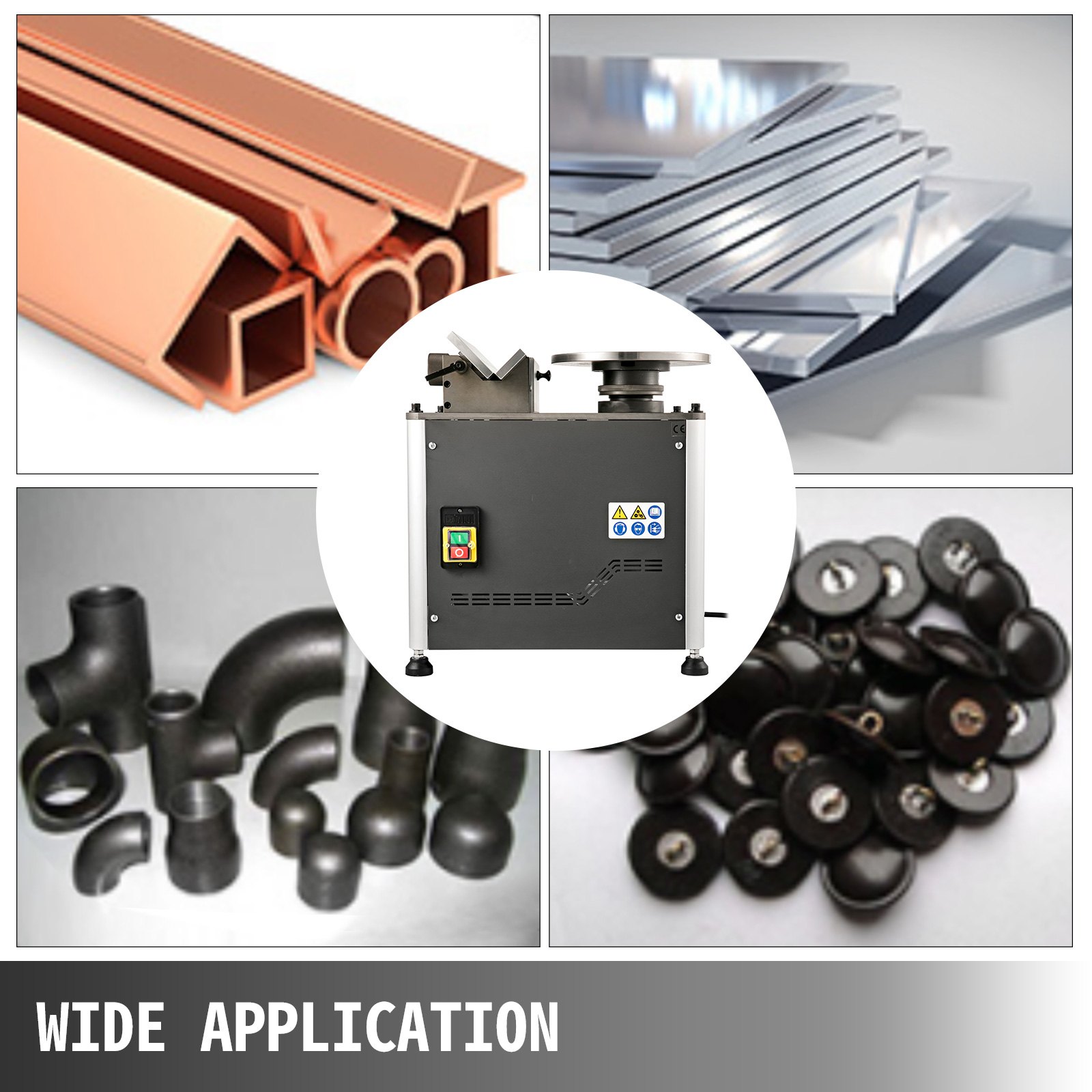 VEVOR TX-R800D Electric Chamfering Machine, 0-3mm Straight and 0-2.5mm Curve Height, 45° Angle Vertical Complex Chamfer for Deburr