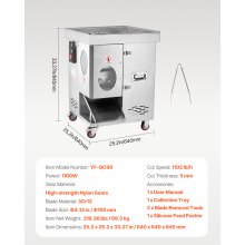 Electric Meat Cutter Machine 1100W Commercial Cutter Meat Slicer for Kitchen