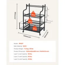 VEVOR Home Gym Workout Equipment Organizer Yoga Mat Storage Weight Rack Dumbbell