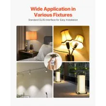 Halogen Light Bulbs GU10 MR16 Halogen Bulb 2800K 50W Lamp Bulbs Pack of 6