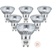 Halogen Light Bulbs GU10 MR16 Halogen Bulb 2800K 50W Lamp Bulbs Pack of 6