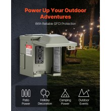 Outdoor Electrical Outlet Box 20 AMP GFCI Receptacles Power Outlet Box