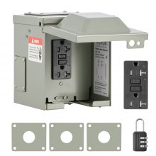 VEVOR Outdoor Electrical Outlet Box 20 AMP GFCI Receptacles Power Outlet Box