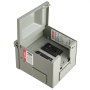 Caja de enchufes para exteriores VEVOR, dos tomacorrientes GFCI de 20 A, panel de enchufes con protección GFCI, resistente a la intemperie IP54, para decoraciones de Halloween e iluminación de patio.