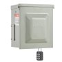 Caja de enchufes para exteriores VEVOR, dos tomacorrientes GFCI de 20 A, panel de enchufes con protección GFCI, resistente a la intemperie IP54, para decoraciones de Halloween e iluminación de patio.