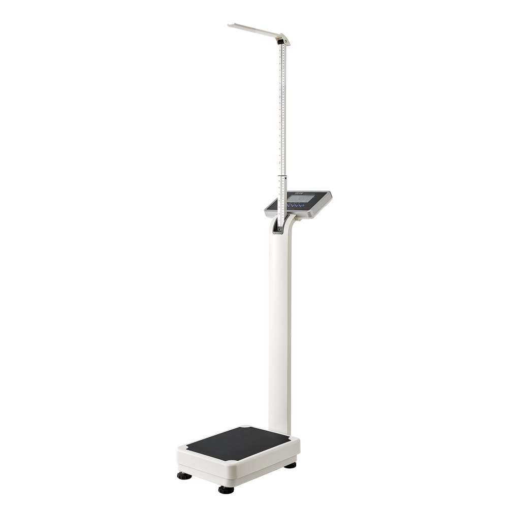 Báscula médica digital VEVOR, báscula médica profesional para peso y altura, báscula médica multifunción con tallímetro integrado, 2 unidades (kg/lb), IMC para gimnasios en casa, hospitales, capacidad de 660 lb