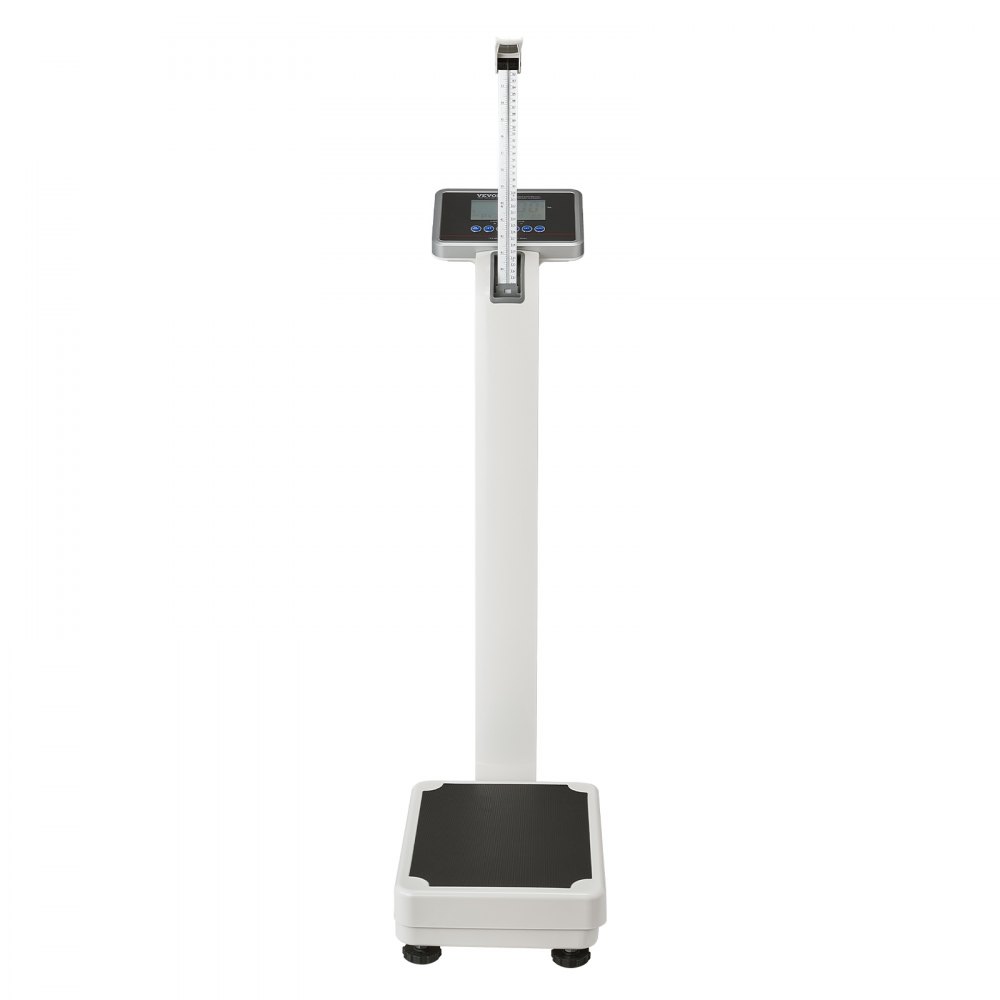 Báscula médica digital VEVOR, báscula médica profesional para peso y altura, báscula médica multifunción con tallímetro integrado, 2 unidades (kg/lb), IMC para gimnasios en casa, hospitales, capacidad de 660 lb