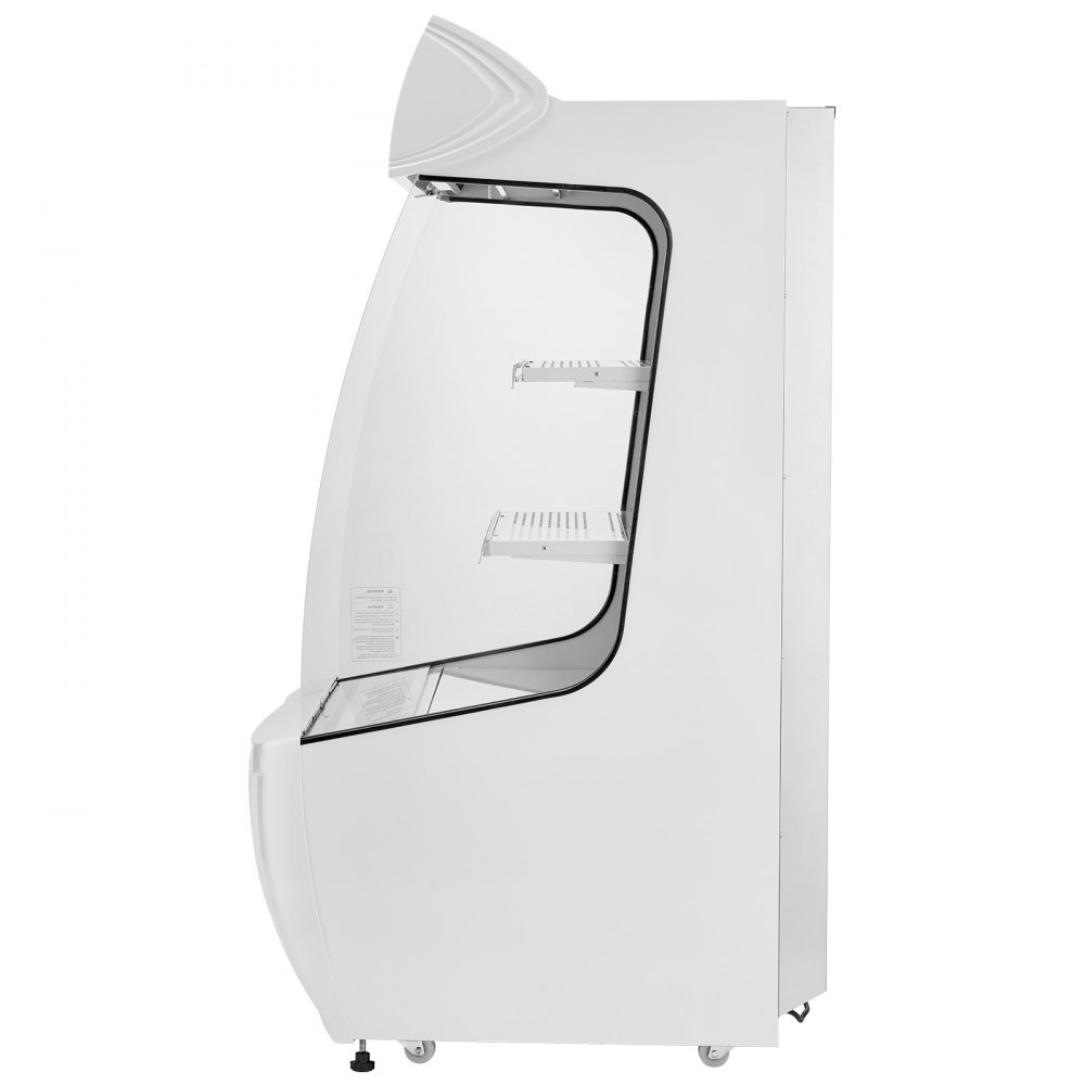 VEVOR Open Air Merchandiser, 2-Tier Shelving Commercial Refrigerator, Grab and Go Display Cooler Refrigerator with Air Curtain, LED Advertising Light, Fits for Restaurants, Stores, Office, 12.7cu.ft.