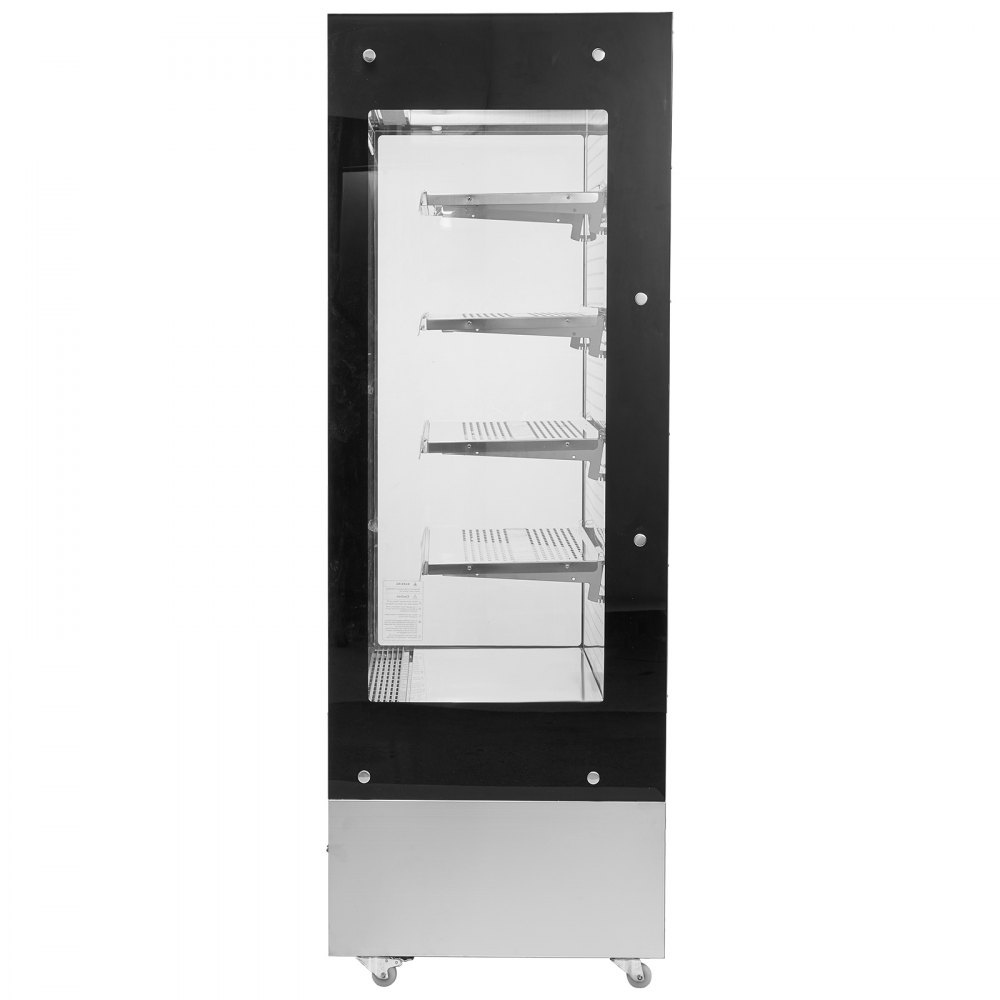 VEVOR Open Air Merchandiser, 4-Tier Shelving Commercial Refrigerator, Grab and Go Display Cooler Refrigerator with Air Curtain, LED Advertising Light, Fits for Restaurants, Stores, Office, 18.4cu.ft.