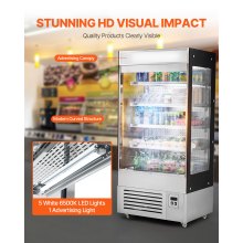 Open Air Merchandiser 4-Tier Display Cooler with Air Curtain 18.4cu.ft.