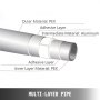 Underfloor Heating Pipe Pex-al-pex Pipe 16mm X 2mm 50m Rolls Wras Approved