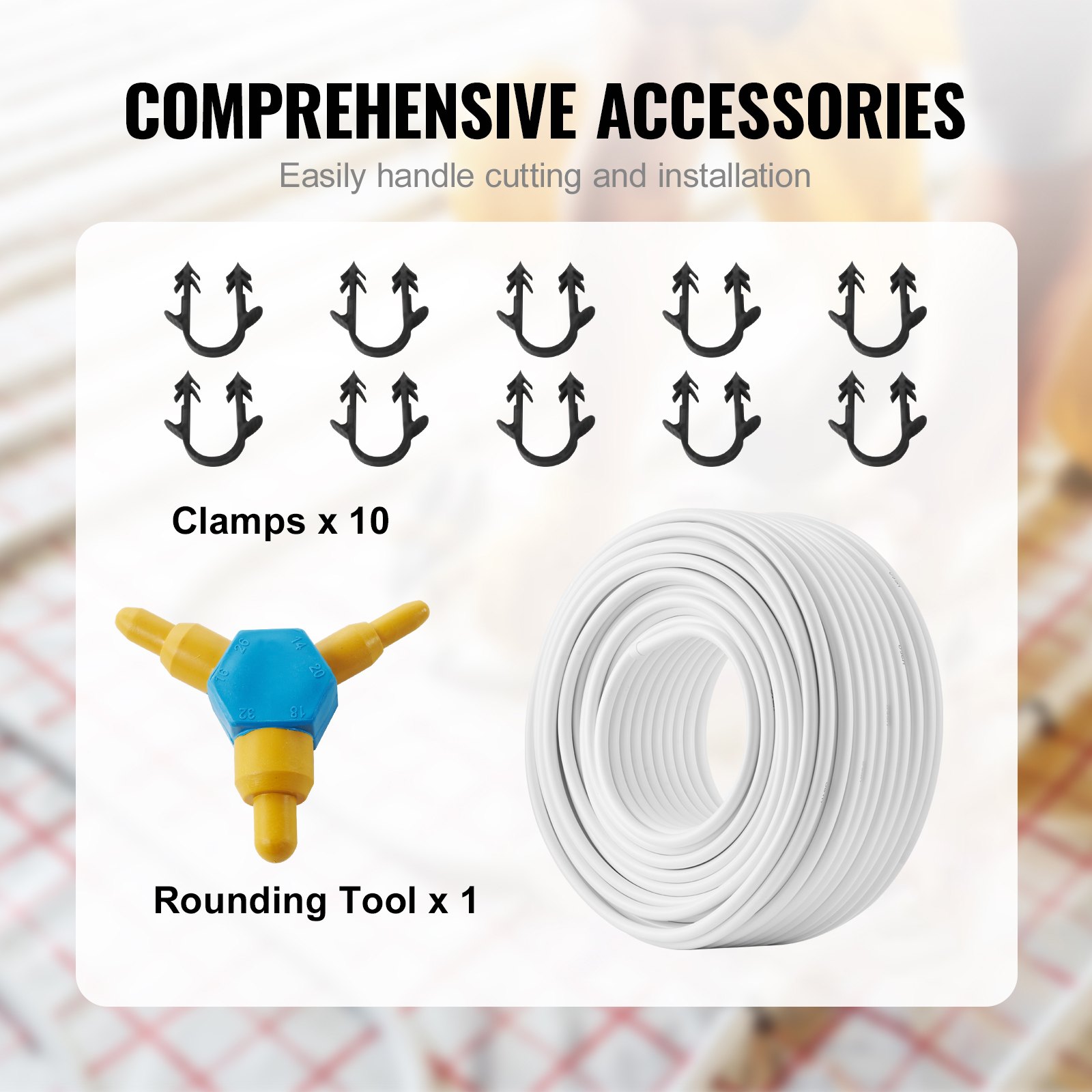 VEVOR PEX-AL-PEX Tube, 328ft, 5/8'' Diameter Aluminum-Plastic Composite Pipe Oxygen Barrier Radiant Floor PEX Pipe, 0.08'' Thickness Radiant Heat Floor Plumbing Inner Aluminum Layer PEX Tubing Pipe
