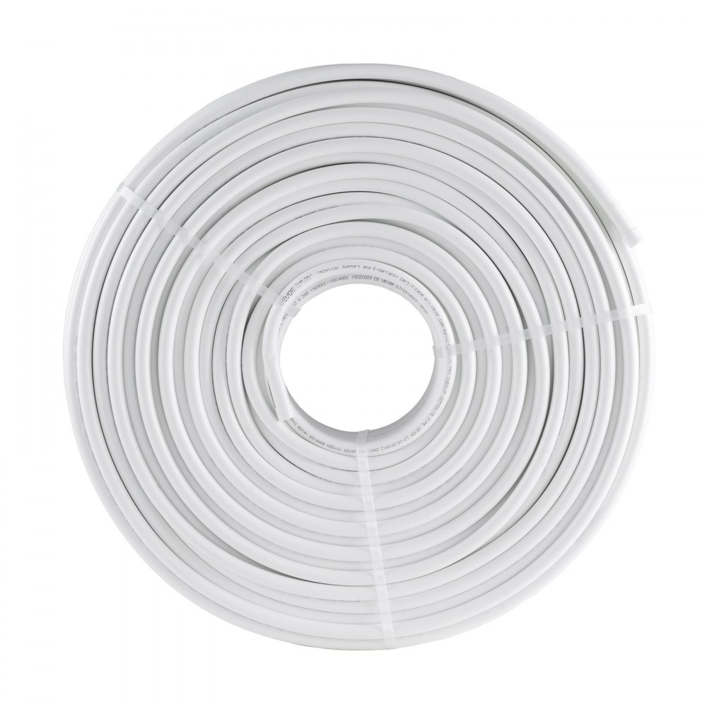 VEVOR PEX-AL-PEX Tube, 200 m, 16 mm Diameter Aluminum-Plastic Composite Pipe Oxygen Barrier Radiant Floor PEX Pipe, 2 mm Thickness Radiant Heat Floor Plumbing Inner Aluminum Layer PEX Tubing Pipe