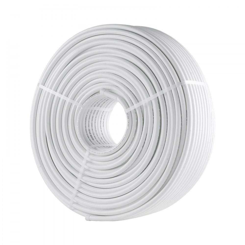 VEVOR PEX-AL-PEX Tube, 200 m, 16 mm Diameter Aluminum-Plastic Composite Pipe Oxygen Barrier Radiant Floor PEX Pipe, 2 mm Thickness Radiant Heat Floor Plumbing Inner Aluminum Layer PEX Tubing Pipe