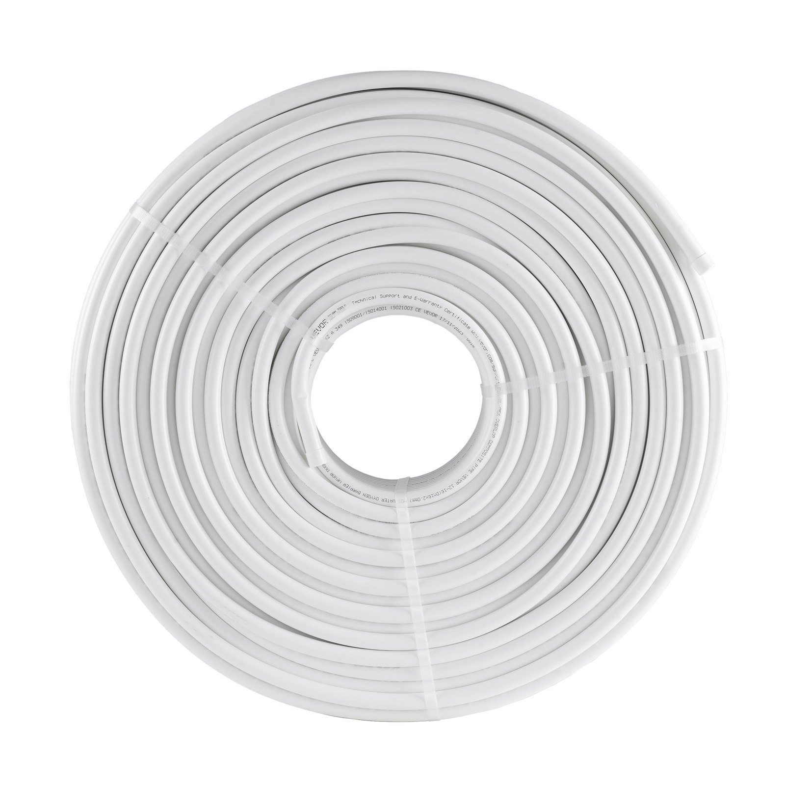 VEVOR PEX-AL-PEX Tube, 200 m, 16 mm Diameter Aluminum-Plastic Composite Pipe Oxygen Barrier Radiant Floor PEX Pipe, 2 mm Thickness Radiant Heat Floor Plumbing Inner Aluminum Layer PEX Tubing Pipe
