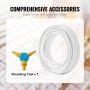 VEVOR PEX-AL-PEX Tube, 25 M, 16 mm Diameter Aluminum-Plastic Composite Pipe Oxygen Barrier Radiant Floor PEX Pipe, 2 mm Thickness Radiant Heat Floor Plumbing Inner Aluminum Layer PEX Tubing Pipe