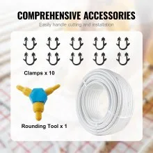 VEVOR PEX-AL-PEX Tube, 164 ft, 0.79'' Diameter Aluminum-Plastic Composite Pipe Oxygen Barrier Radiant Floor PEX Pipe, 0.08'' Thickness Radiant Heat Floor Plumbing Inner Aluminum Layer PEX Tubing Pipe