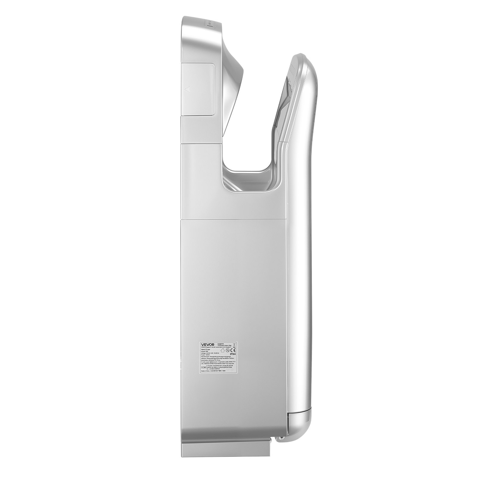 VEVOR Vertical Hand Dryer, Hand Dryers with HEPA Filter, 19000 RPM High-Speed Motor, Dual-Side Airflow, ABS Sturdy Automatic Air Wall Mount Fast Drying for Commercial Bathrooms Modern Home, Silver