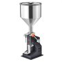 VEVOR Manual Paste Liquid Filling Machine, 5-100ml Bottle Filler, Adjustable Bottle Filling Machine, Stainless Steel Liquid Filler with Hopper for Milk Water Juice Shampoo Honey