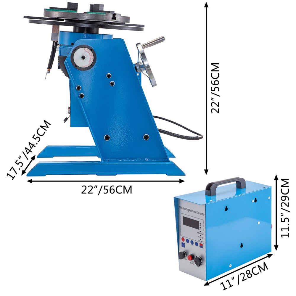 Welding Rotary Positioner Turntable Table Welding 100kg Adjustable Touch Screen