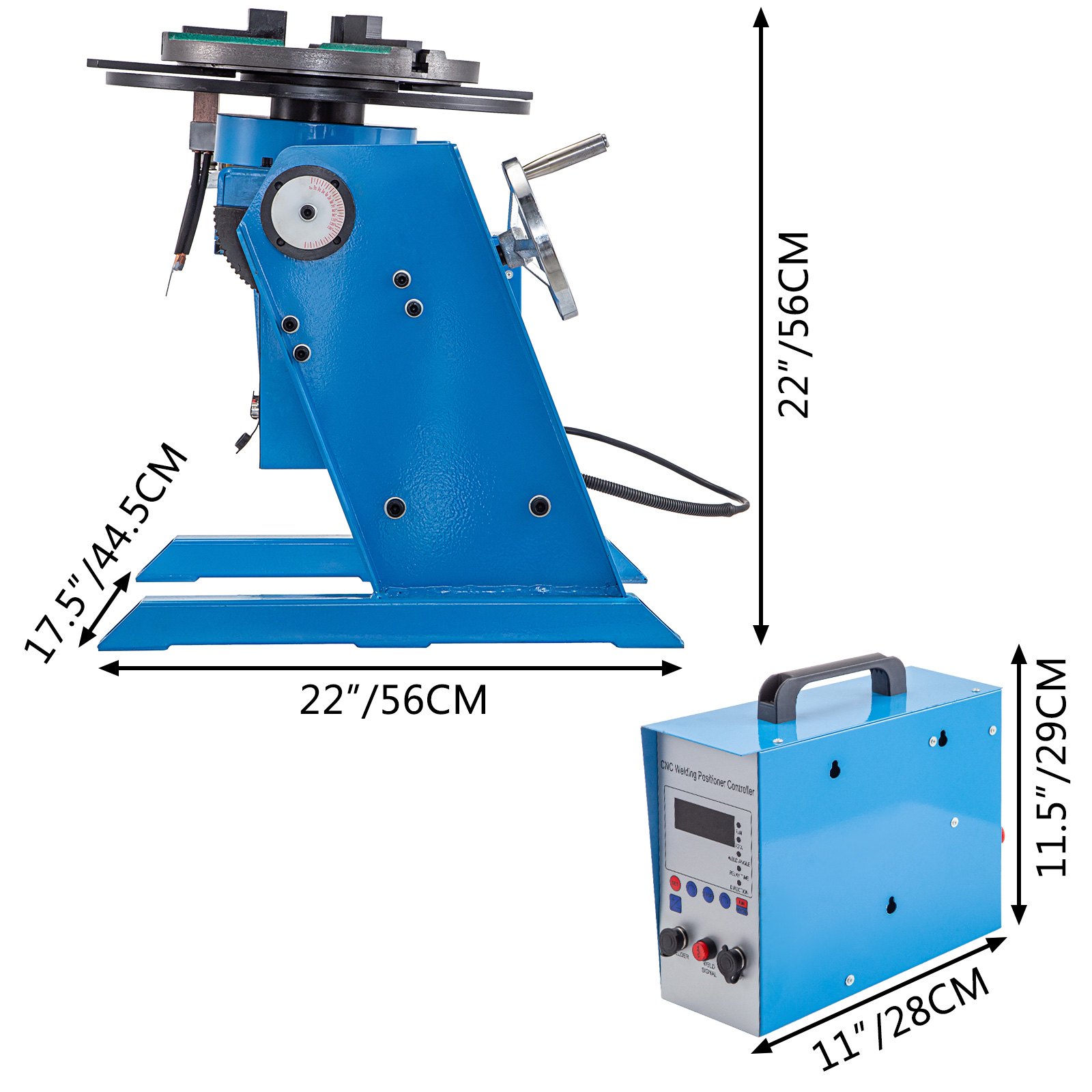 Welding Rotary Positioner Turntable Table Welding 100kg Adjustable Touch Screen