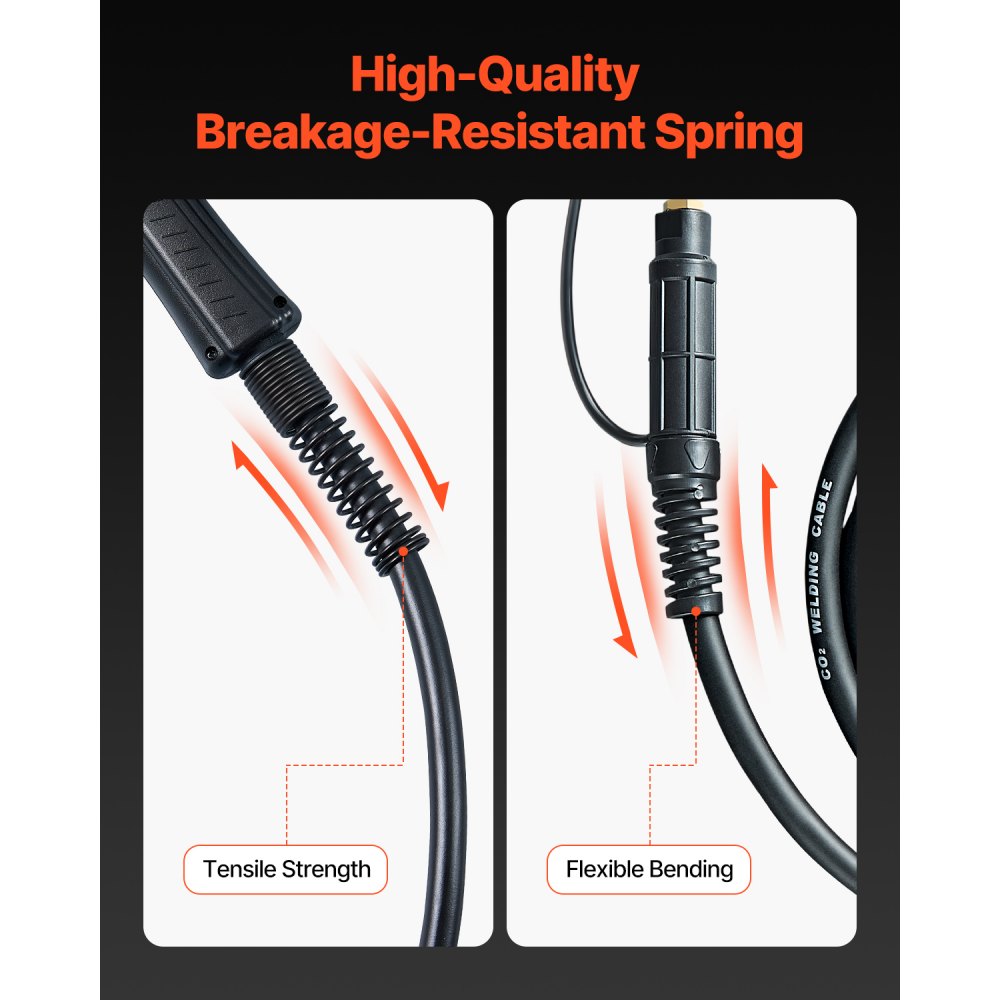 VEVOR 200Amp Spool Gun with 20FT Cable, Compatible with Hobart lronMan 240 Mig Welders, Suitable for 0.030" and 0.035" Flux Core/Solid/Aluminum Welding Wires