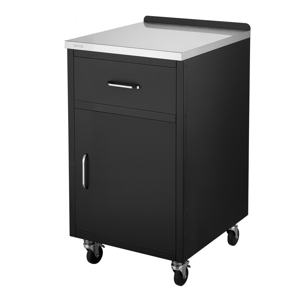 VEVOR Outdoor Prep Cabinet, 50.8 x 94.2 x 58.5 cm (WxHxD), 304 Steel Top, for BBQ Island Storage, Patio Bars and Grill Station, with Handle, Built-In BBQ Island Drawers Organize Cookware Accessories